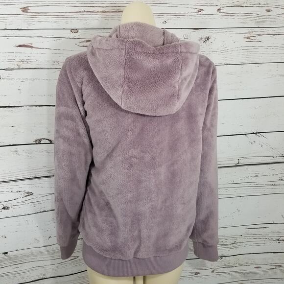 FREE COUNTRY Hoodie Jacket LAVENDER Soft Plush zip up Size Small - Picture 5 of 9
